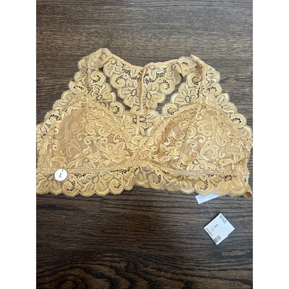 AEROPOSTALE Peach Lace Y Bralette | Size: L